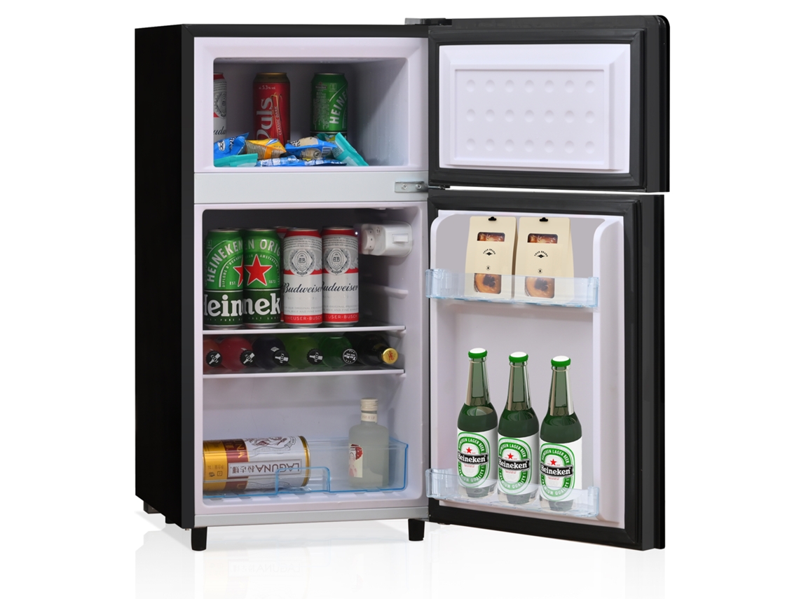 Mini Geladeira 72l, Vidro Preto, 39 Db, 7 Níveis De Temperatura, Led, 120 Kwh/ano