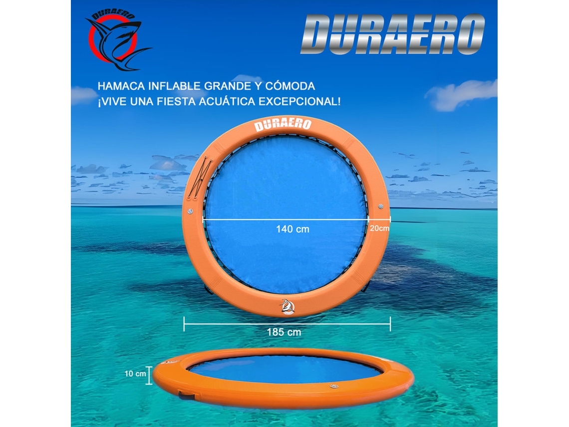 Cadeira De Rede Inflável Para A Água, Doca De Natação Redonda, Anel De Natação Para Lagos E Piscinas Duraero