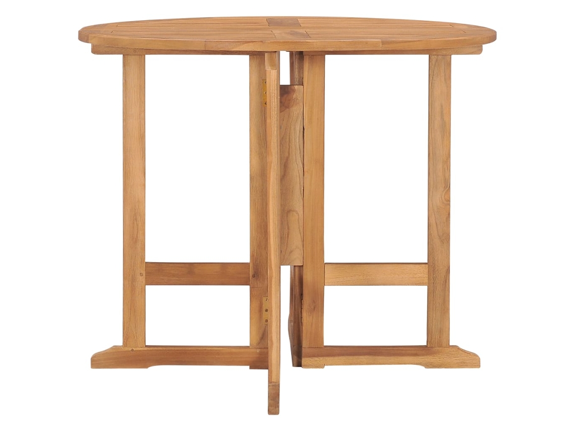 Mesa de jantar para jardim VIDAXL Marrom Madeira (90x75 cm)