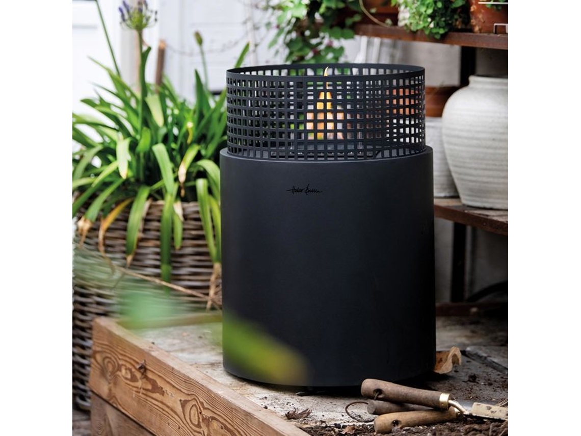 Mossel Bay Chaminé Exterior Preta Brasero Recarregável Com Líquido Tenderfuel Tenderflame