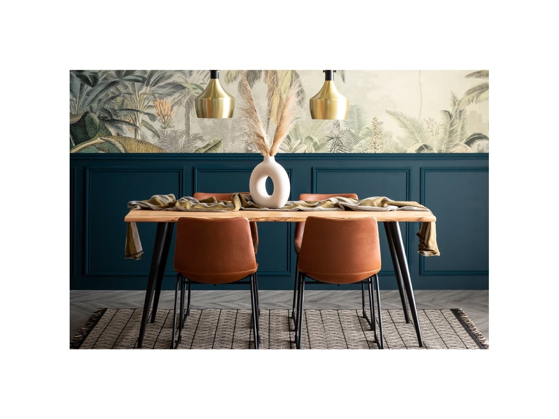 Mesa de jantar em acácia e metal L175 Edge MILIBOO