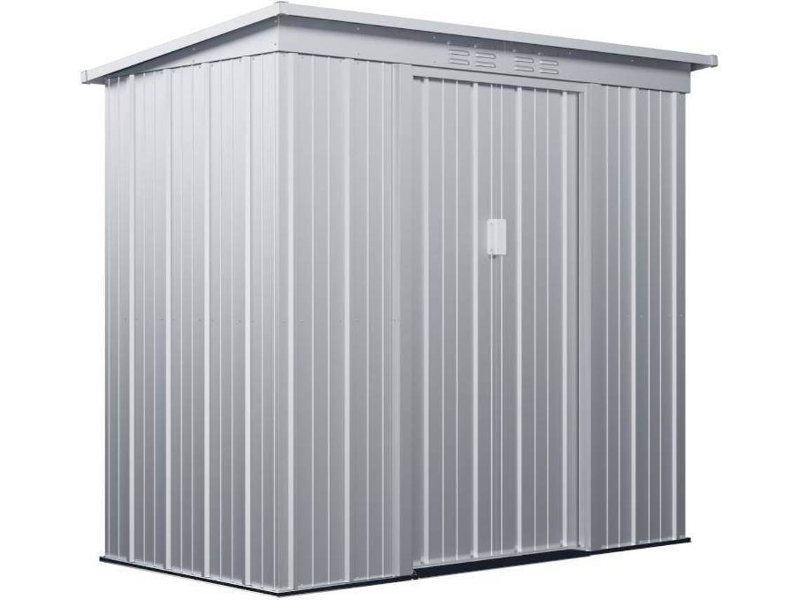 Abrigo de Metal VENTE UNIQUE Acamar (Cinzento Claro - - 202x115x180 cm)