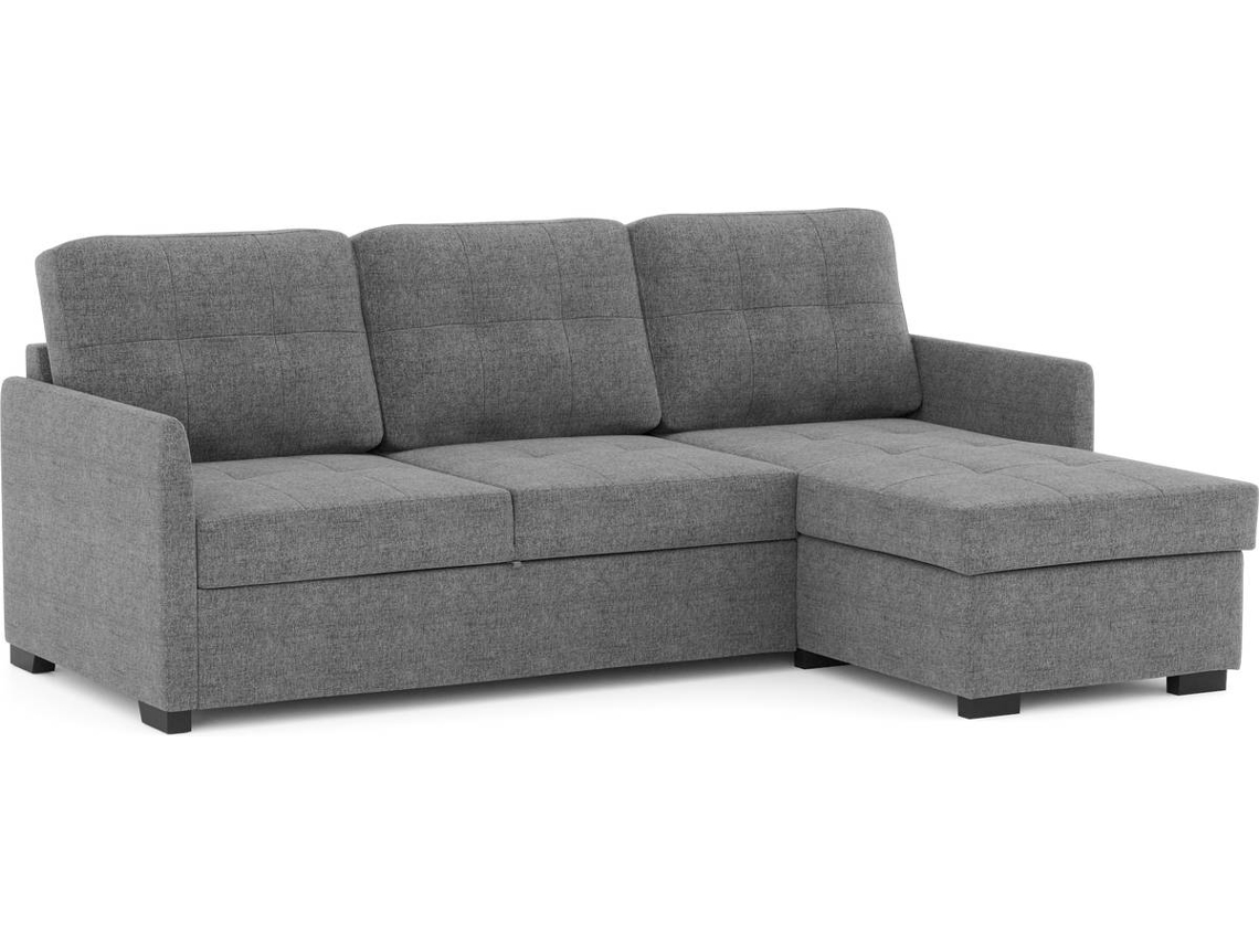 Sofá Cama BUDWING Enzo (218 x 152 x 88 cm - Cinzento Escuro)