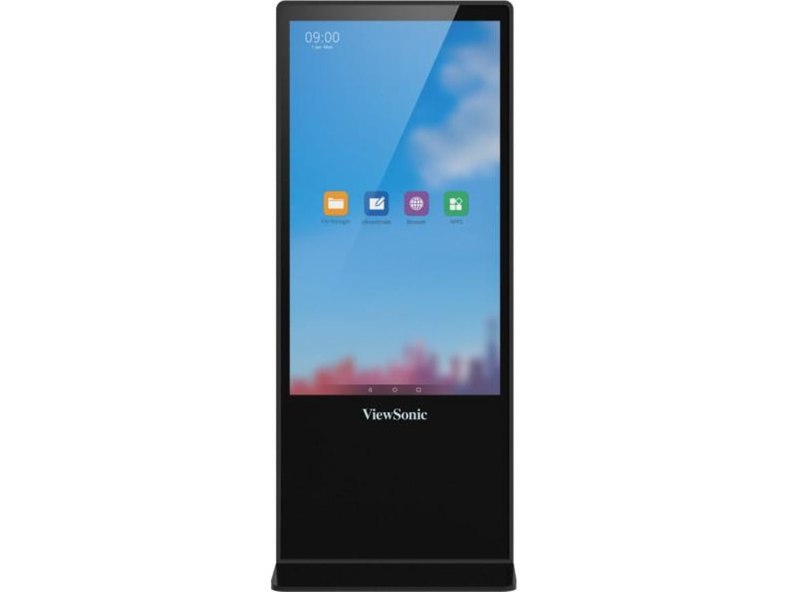 Ecrã de Sinalização ViewSonic EP5542T (55'' - 4K Ultra HD - LED - Preto - Ecrã Táctil - Android 8.0 - Design Totem)