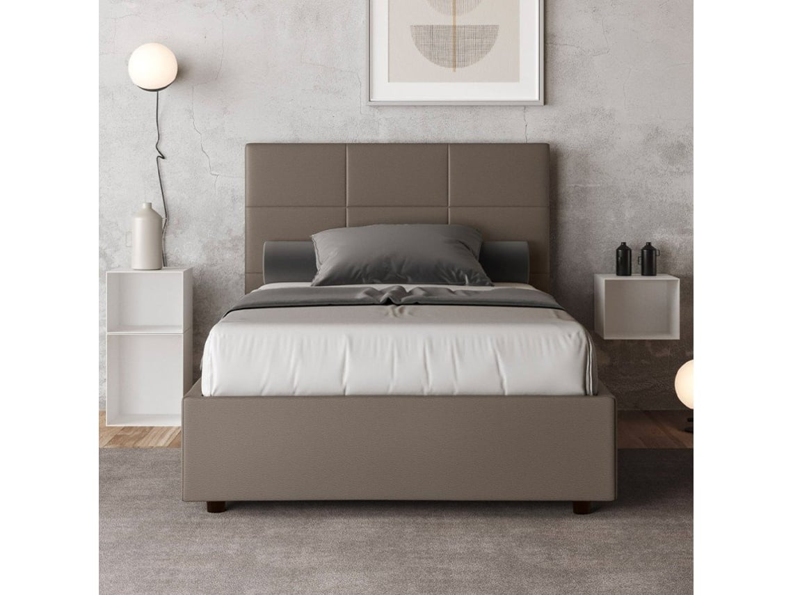 Cama francesa 120x200 quadrado e meio recipiente Mika P1