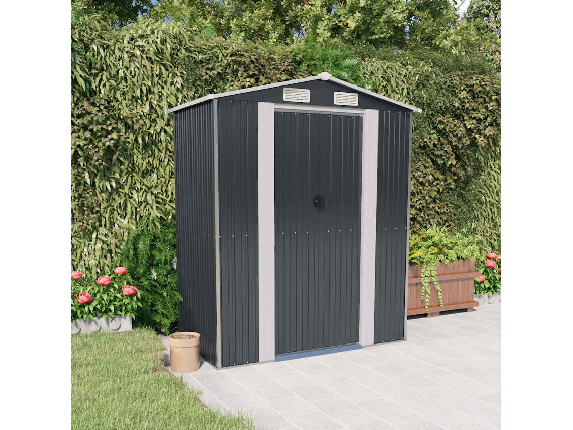 Abrigo VIDAXL Antracite Aço (192x108x223 cm)