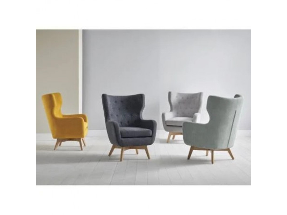 Poltrona DUDECO (Madeira - Amarelo)