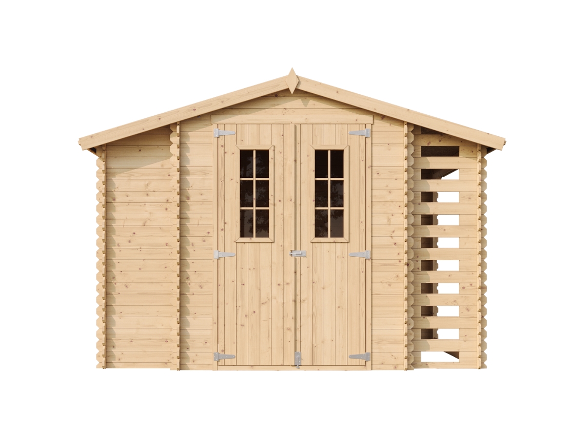 Galpão De Madeira Com Chão Impregnado 5,47 M² H218 X 328 X 206 Cm Timbela M389cm389g