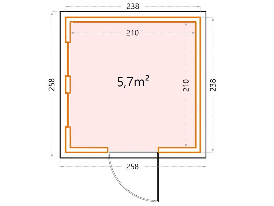 Abrigo de Jardim metálico NH4 Iluminado | Branco | 238 x 238 - NOVO HABITAT