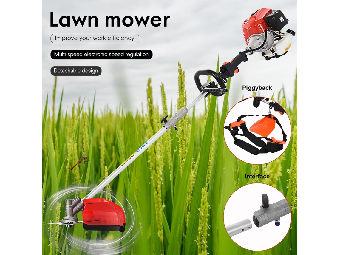 Aparador De Relva A Gasolina Flasidu 2 Tempos 8000 R/min 9500 R/min 180×35×35cm Vários Acessórios Lâmina Afiada Haste Longa