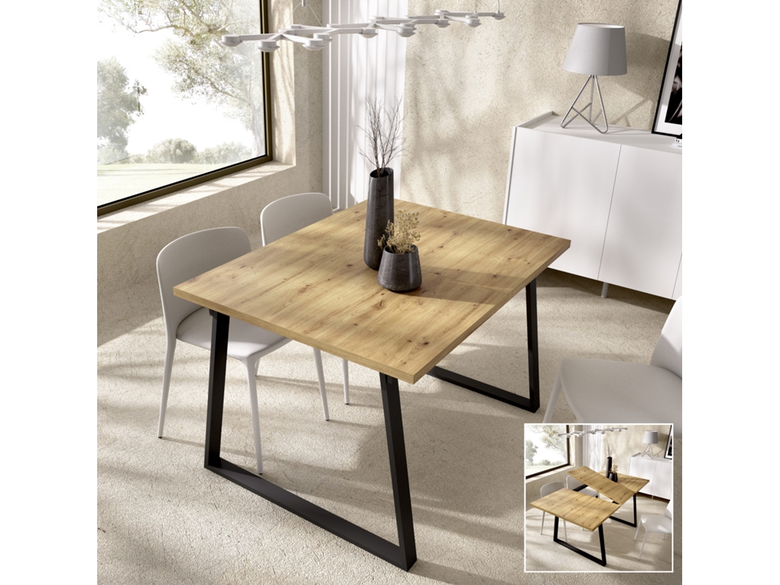 Mesa De Jantar Fixa 120 Redonda Com Pés Metálicos. Espessura Aprox. 50 Mm Duna, Nordic, 75 Altura X 120 Largura X 120 Profundidade Duérmete Online