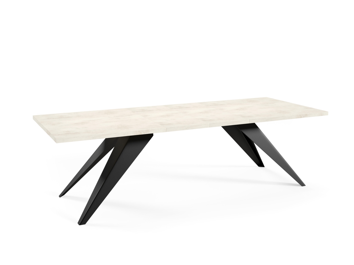 Mesa de Jantar FURNLUX PREMIUM Vento Branco Madeira de Engenharia 80X240X76 Cm