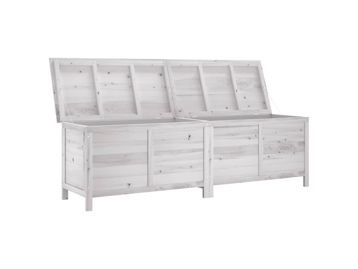 Caixa Arrumação P/ Jardim 198 5X50X56 5 Cm Abeto Maciço Branco PANGSHIYUAN