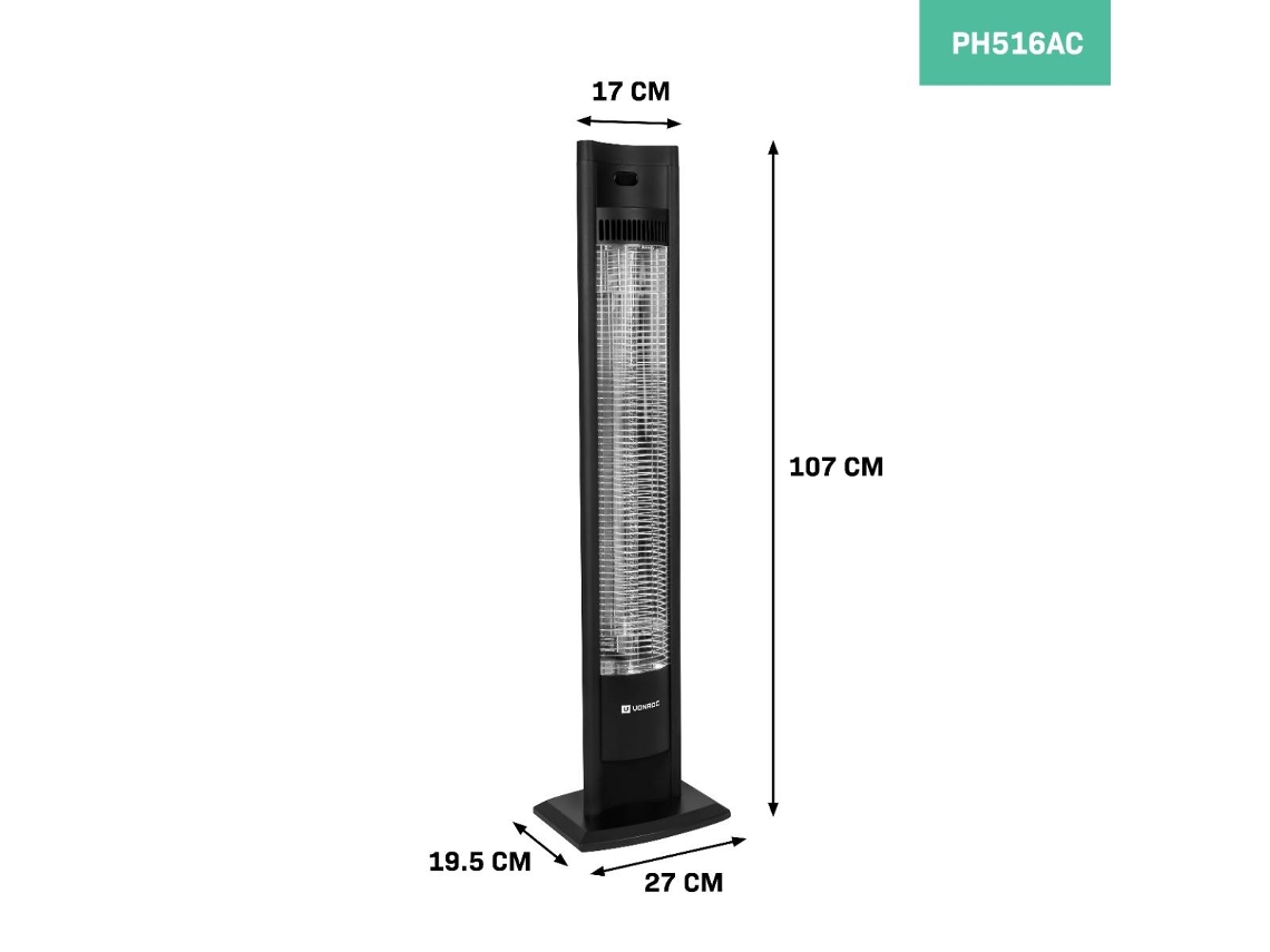 Aquecedor Infravermelho VONROC Filicudi (2000 W)