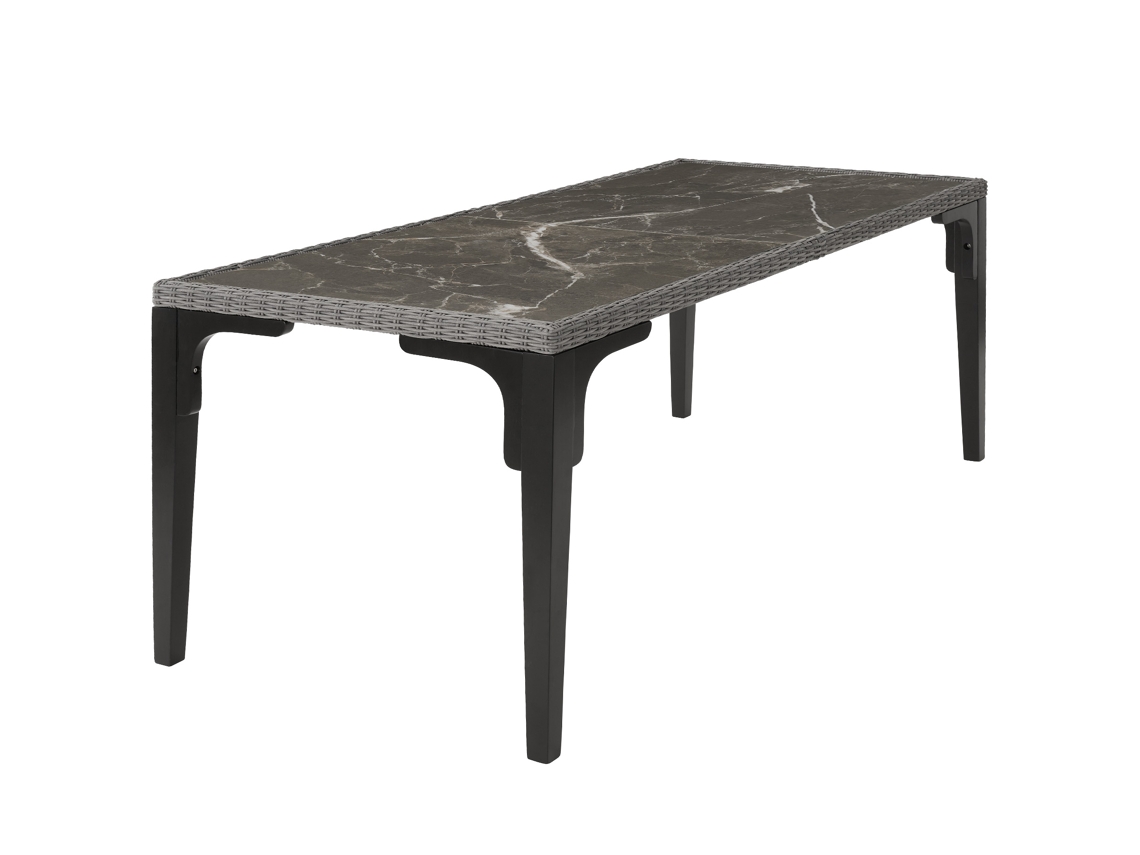 Mesa de rattan Foggia 196 x 87 x 76 cm.