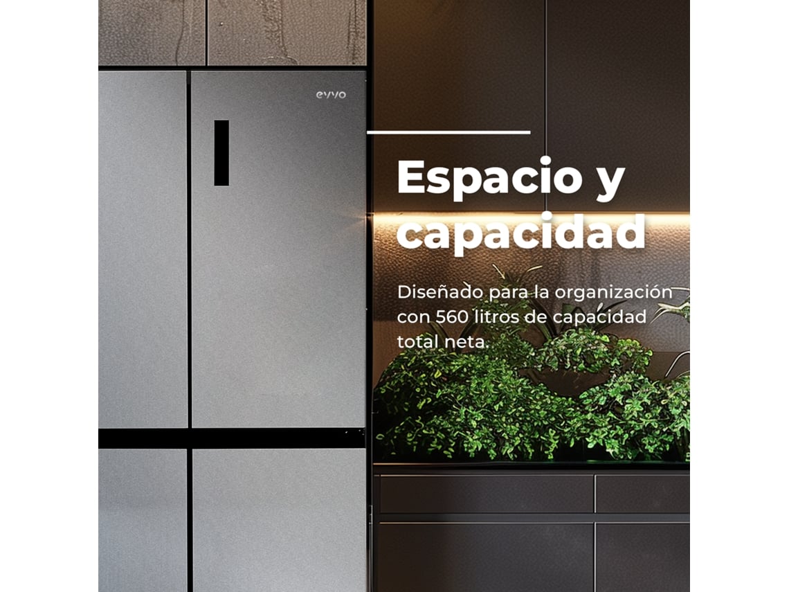 Geladeira Evvo F100x 4 Portas, Motor Inverter, Total No Frost, 321l 169l