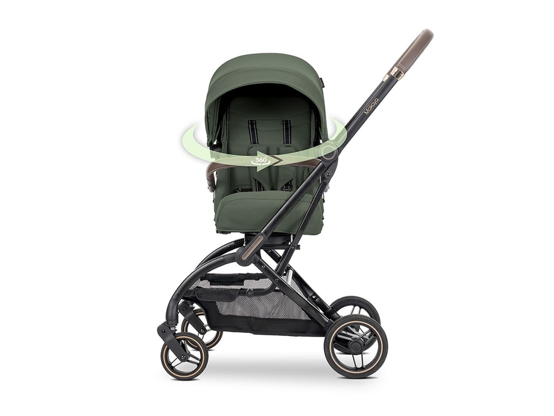 Carrinho De Passeio Lorelli Makaya Green Com Assento Giratório 360° Até 22 Kg