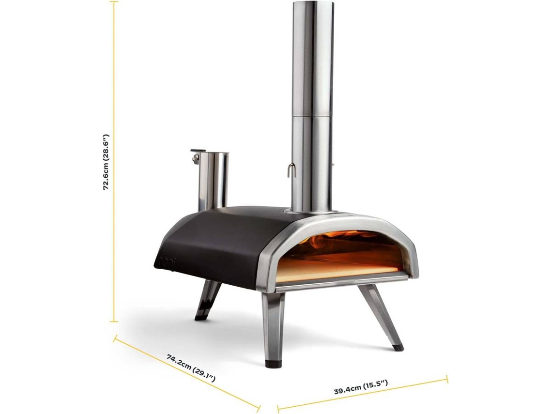 Forno de Pizza OONI Fyra 12 Pellets (Prateado e Preto)
