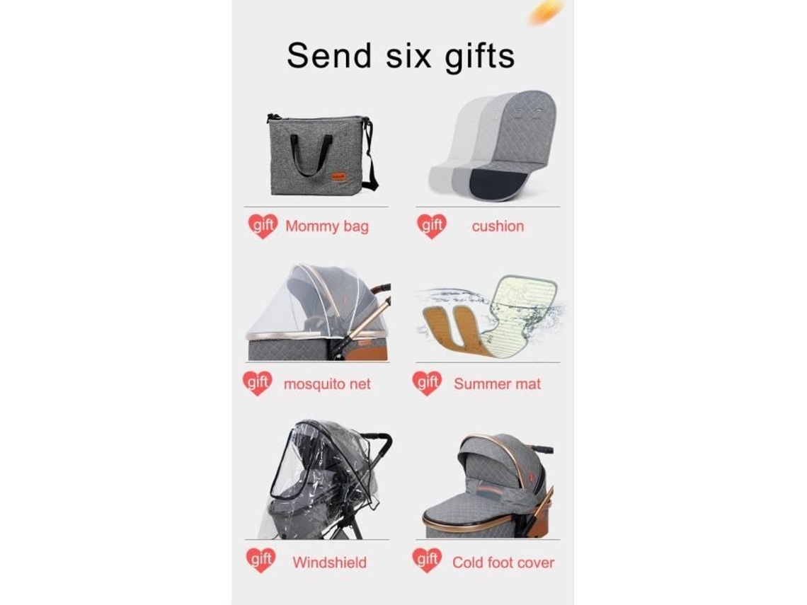 Carrinho Combinado V9 Cinza Capa De Chuva Reversível Compatível Com Grupo 0 / Moisés