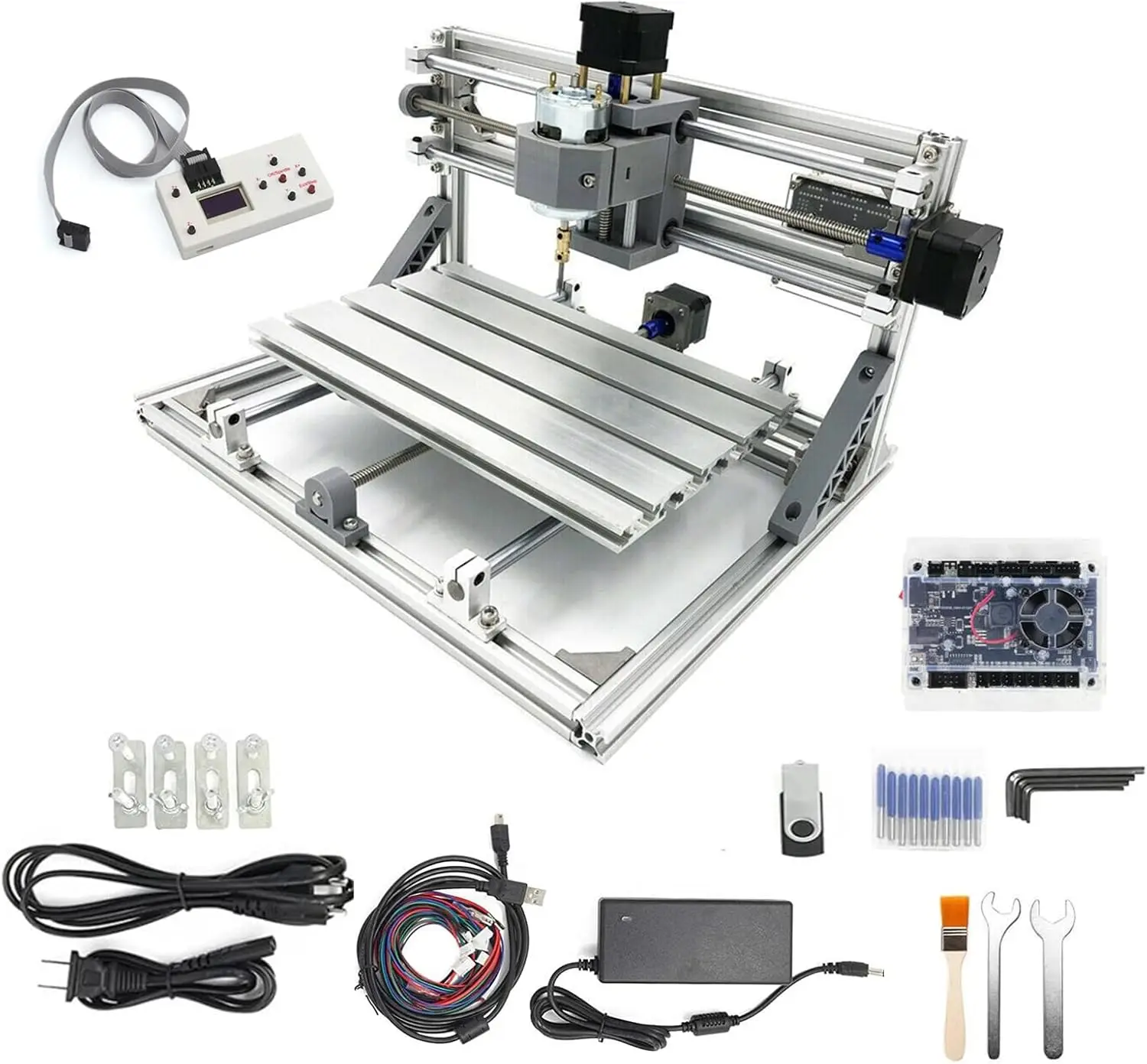 Máquina De Gravação Cnc, Potência De 12 36v, Software De Controle Grbl, Com Controlador, Adicionar 20w Oem