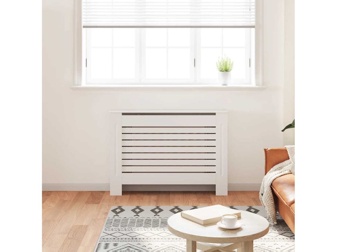 Cobertura De Radiador 112x19x81,5 Cm Mdf Branco Haochrymec