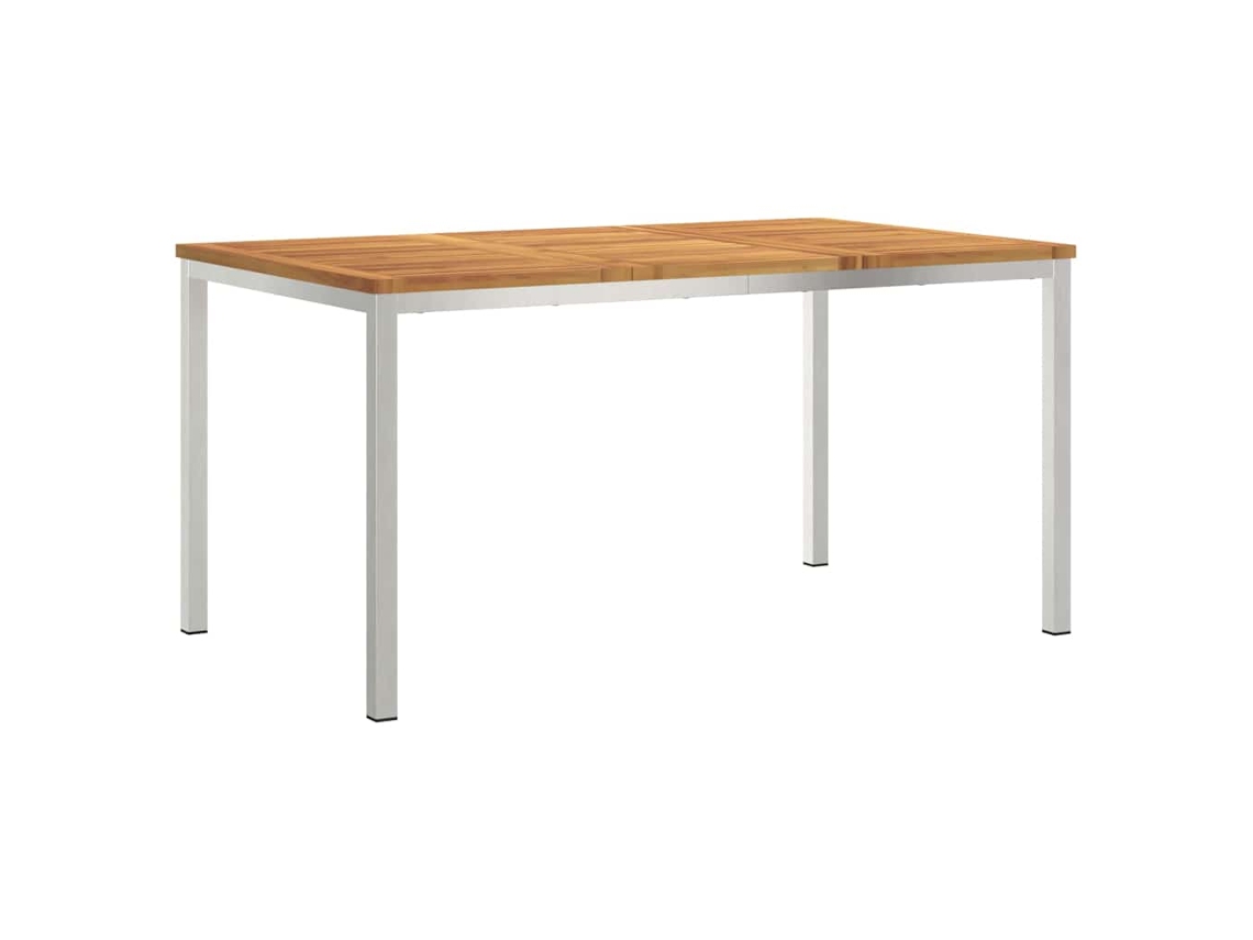 Mesa De Jantar Externa Castanho Madeira Acácia Maciça 200x90x75cm