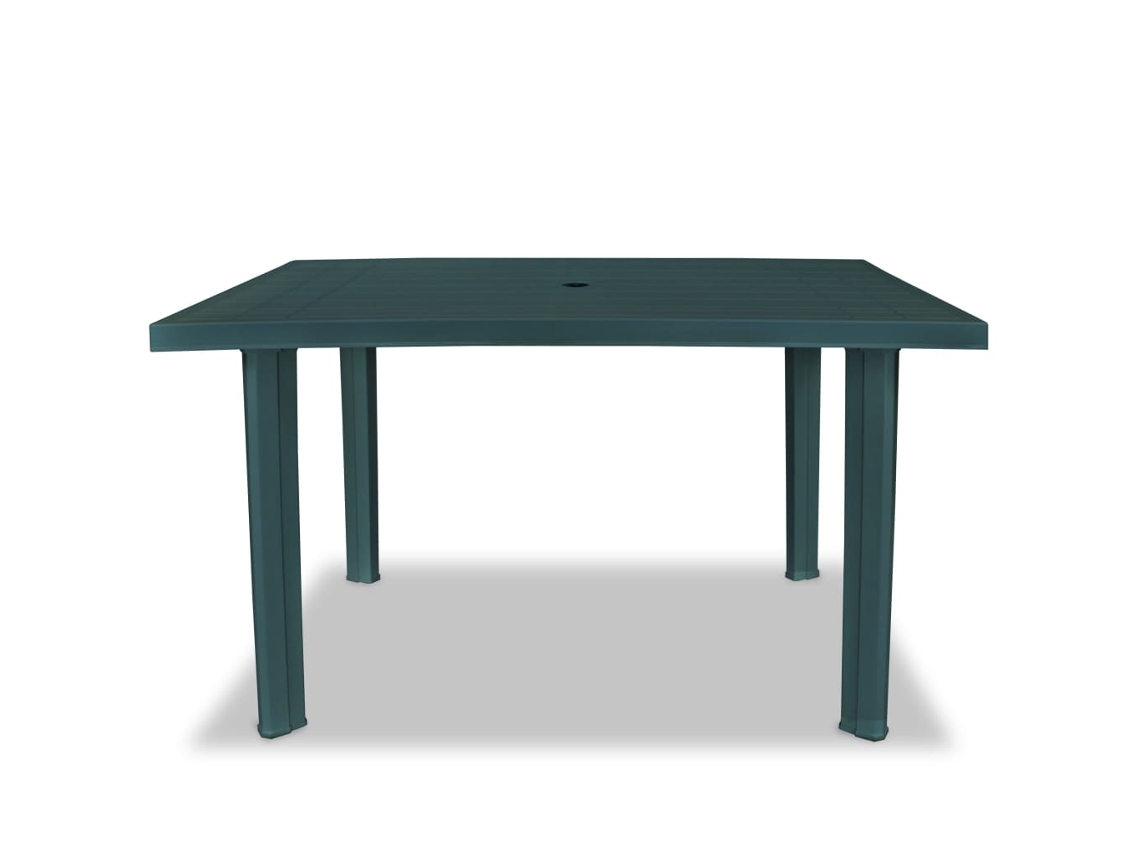 Mesa de jardim VIDAXL Verde Plástico (126x76x72 cm)