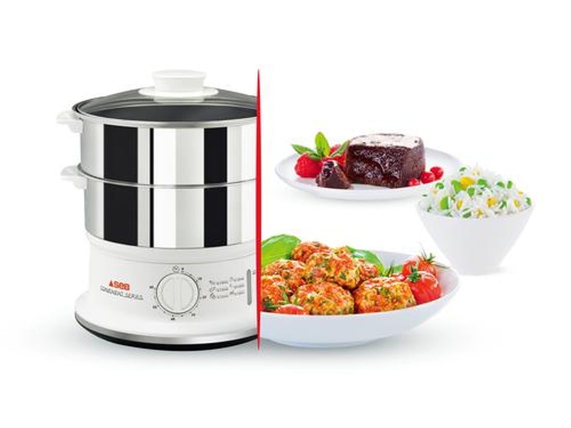 Tefal Vc1451 Máquina de Cozinha a Vapor 2 Cestos Balcão Inox Branco