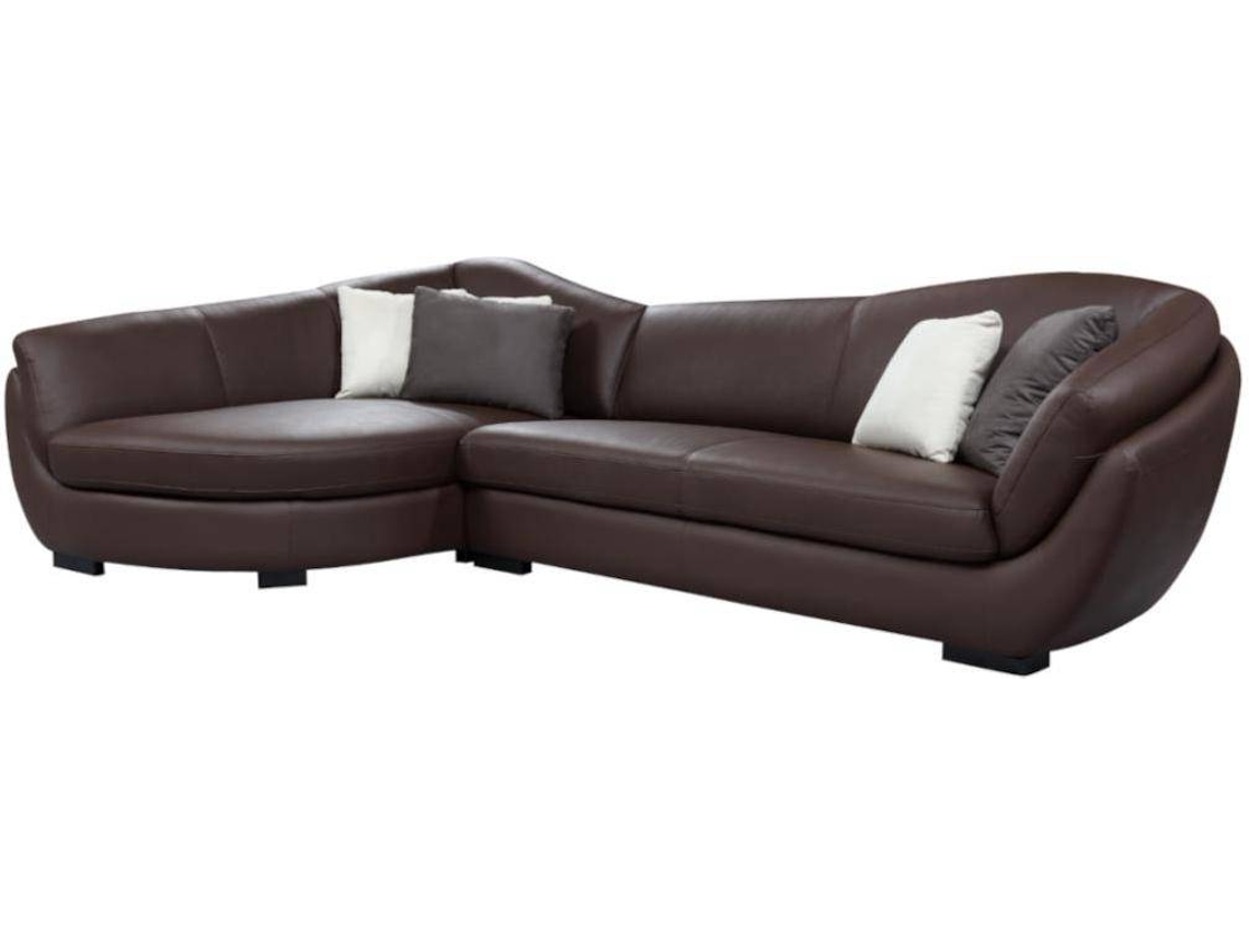 Sofá Fixo Caipi LINEA SOFA (Castanho Chocolate - Pele - 285x175x85 cm)