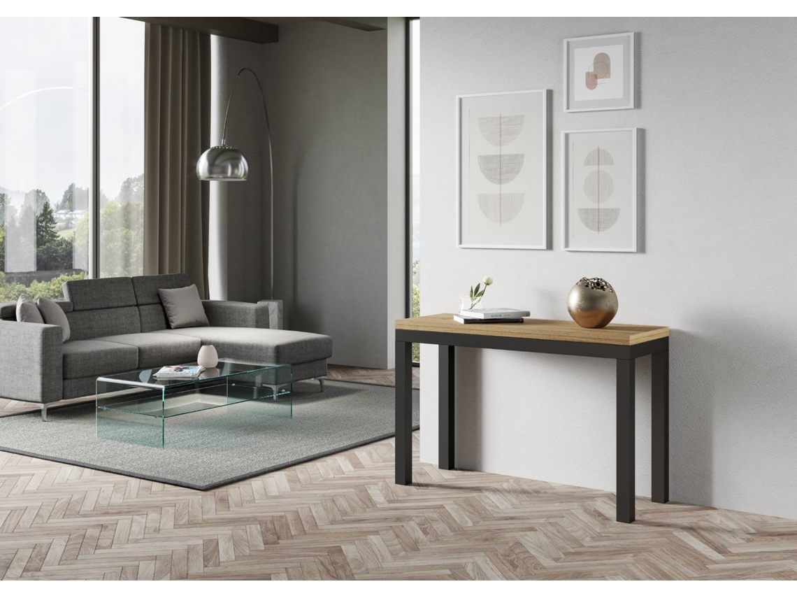 Mesa de Refeição ITAMOBY Everyday Double (120x45/90 - Painéis em Melamina - Carvalho Natural)