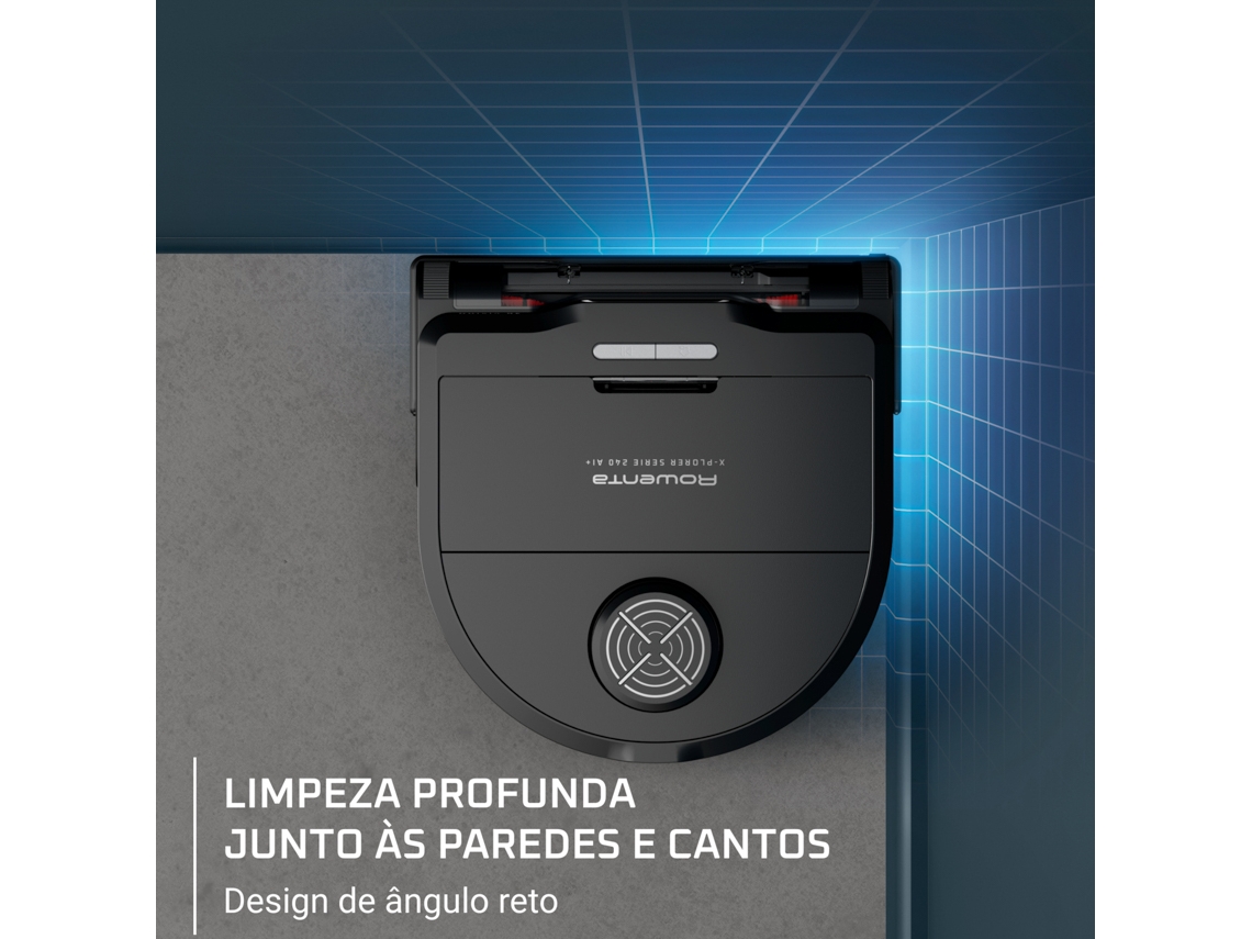 Aspirador Robô ROWENTA X-PLORER Série 240+ AI RR9695WH (Autonomia: 120 min - Preto)