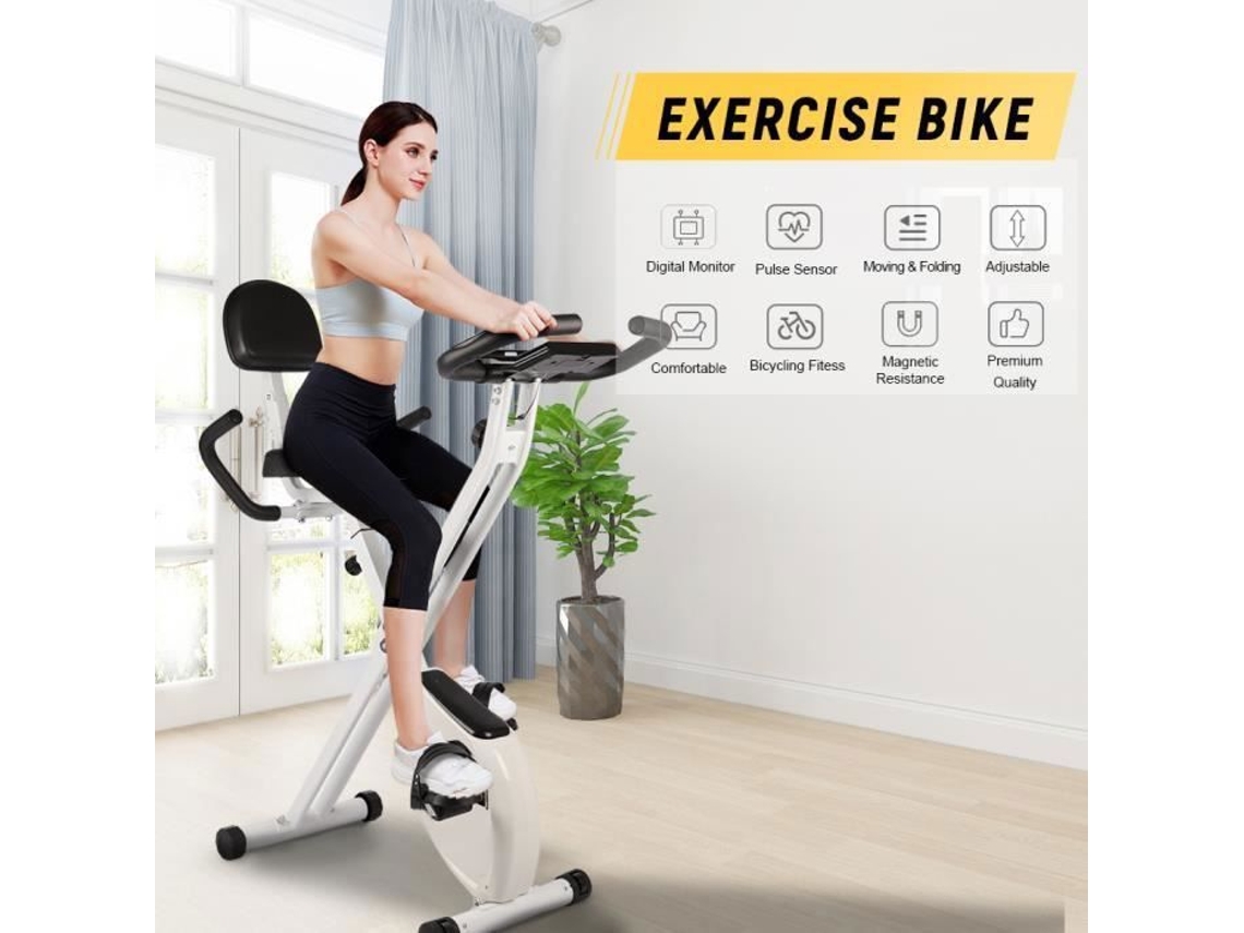 Bicicleta Ergométrica X Bike, Com Encosto, Computador De Treinamento E Aplicativo, Facilmente Dobrável Para Apartamento Bigzzia