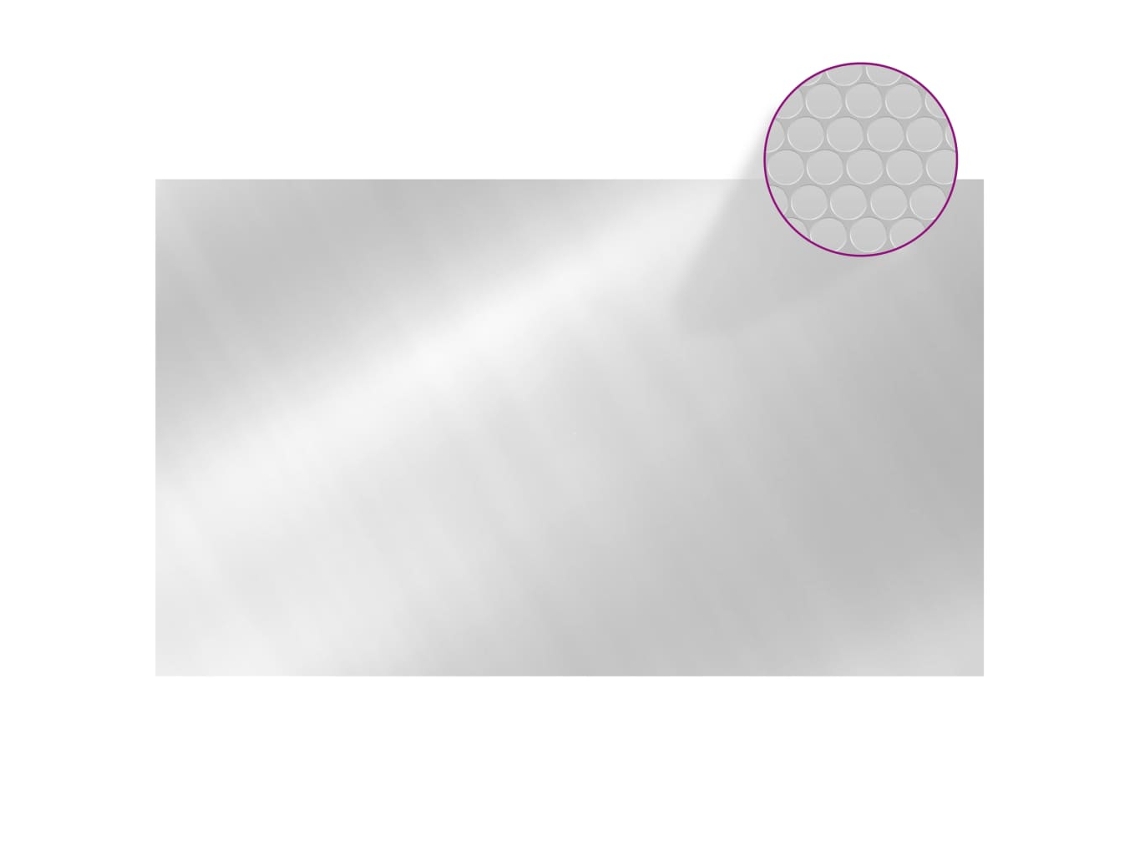 Cobertura Retangular Para Piscina 1000x600 Cm Pe Prateado