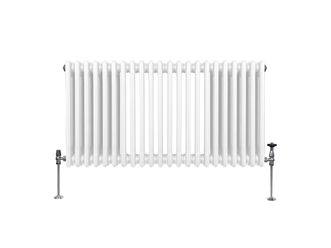 Radiador Tradicional 3 Colunas 600x1012mm Em Aço Carbono Branco Com Elevado Rendimento Térmico 5292 Btu, Acabamento Monstershop