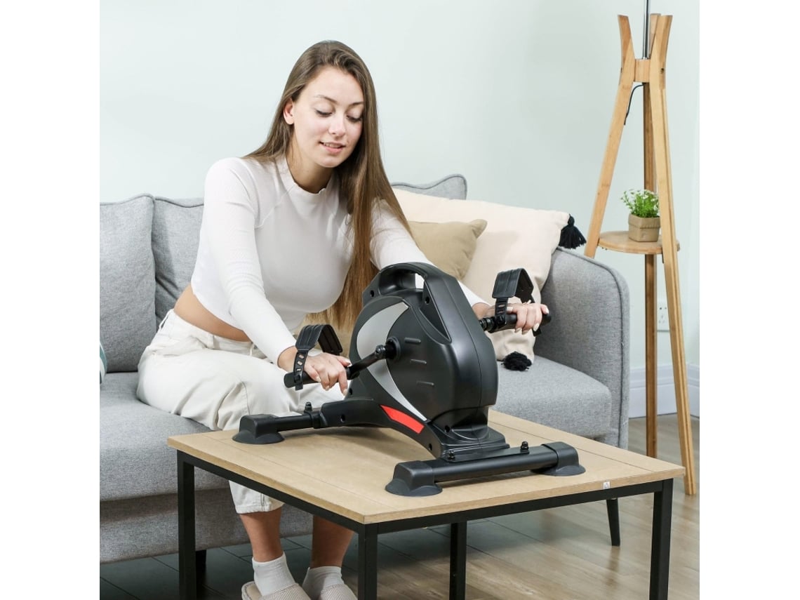 Mini Pedaltrainer Com 8 Níveis De Resistência Magnética, Lcd, Aço, Preto Haochrymec (58x48x37 Cm)