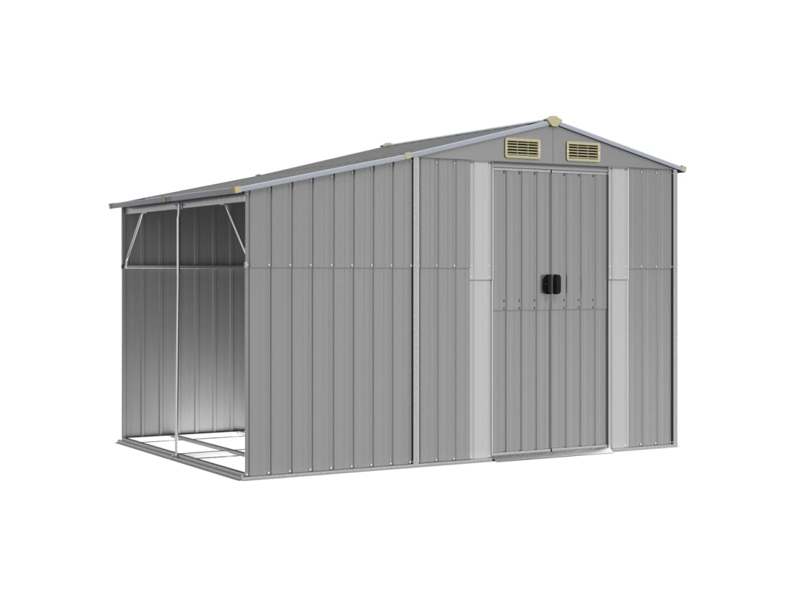 Abrigo MAISON EXCLUSIVE 277x192,5x179 cm Aço Galvanizado Cinzento