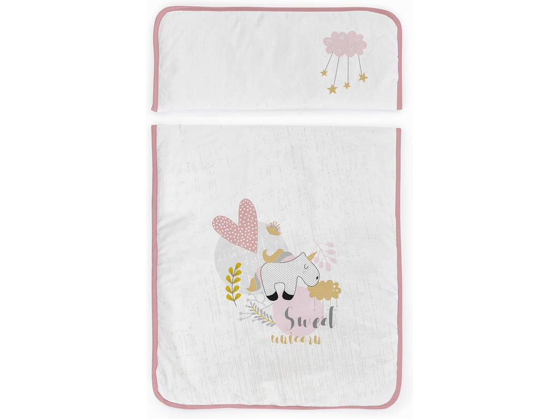 Mini Berço e Têxtil TANUKI Sweet Unicorn Cinzento (57x25x82 cm)