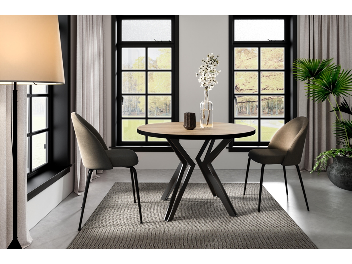 Mesa de Jantar FURNLUX PREMIUM Randi Bege Madeira de Engenharia 100X176X76 Cm