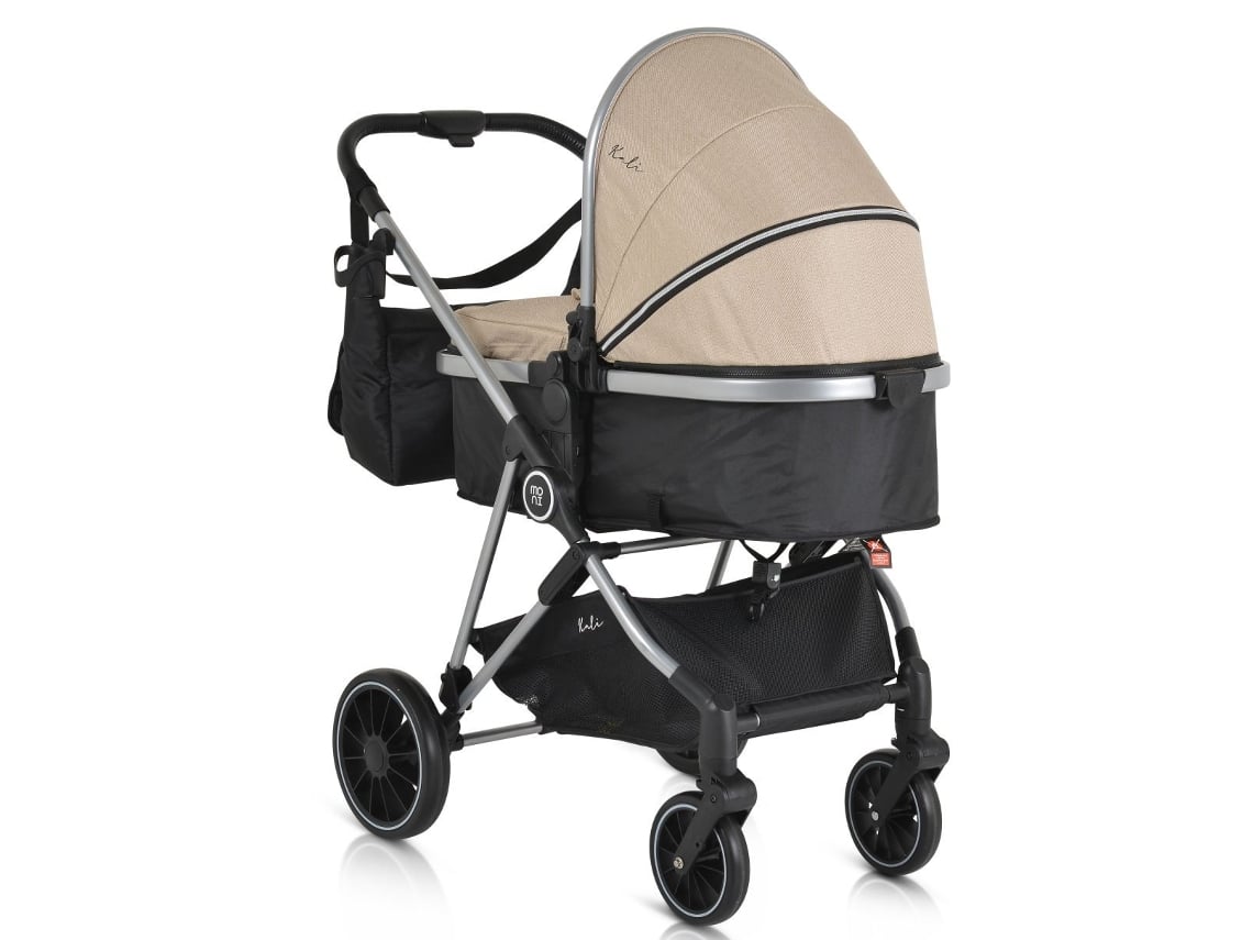 Carrinho de Bebê Duplo Conversível Kali Até 22 kg Da MONI Khaki