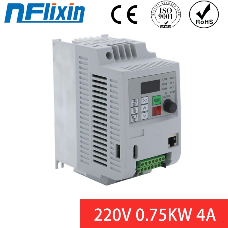 Inversor De Frequência Variável, Entrada Monofásica, Saída Trifásica, 220v 0.75kw, 1 Fase 220v, 3 Fases 220v Oem
