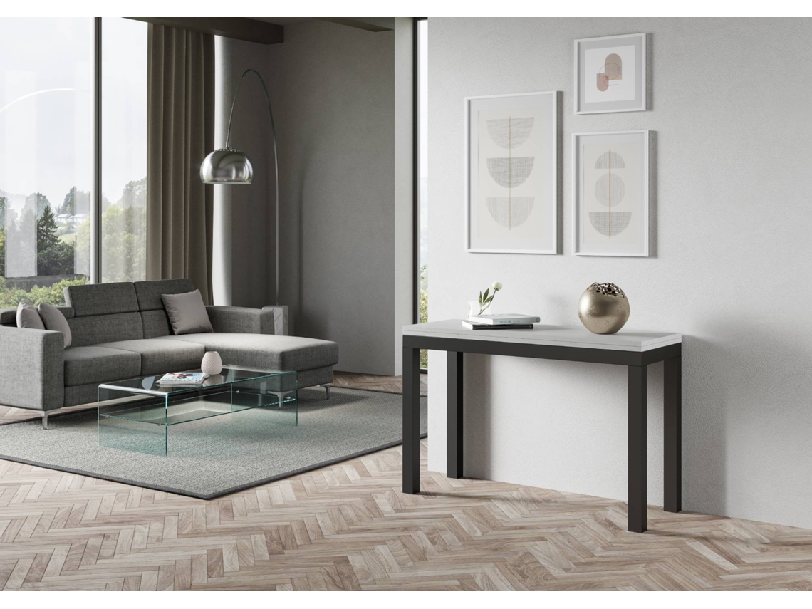 Mesa de Refeição ITAMOBY Everyday Double (120x45/90 - Painéis em Melamina - Freixo Branco)