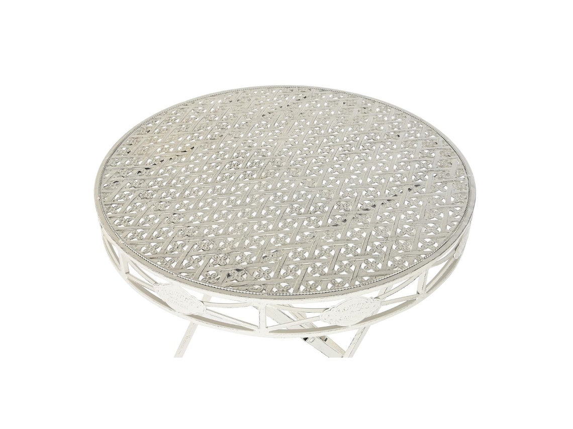 Mesa De Jantar Home Esprit Branco Metal 70 X 70 X 73 Cm