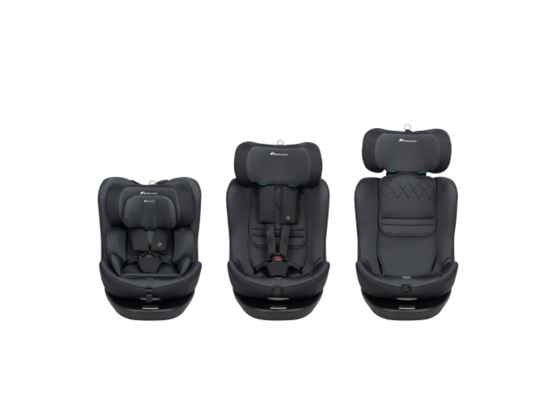 Cadeira auto para várias idades, desde o nascimento até aos 12 anos BEBECONFORT EvolveFix iSize Tinted Black