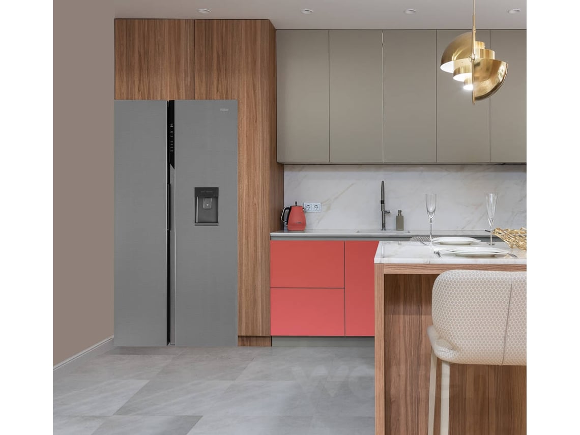 Frigorífico Americano HAIER HSR3918EWPG (No Frost - 177.5 cm - 505 L - Inox)
