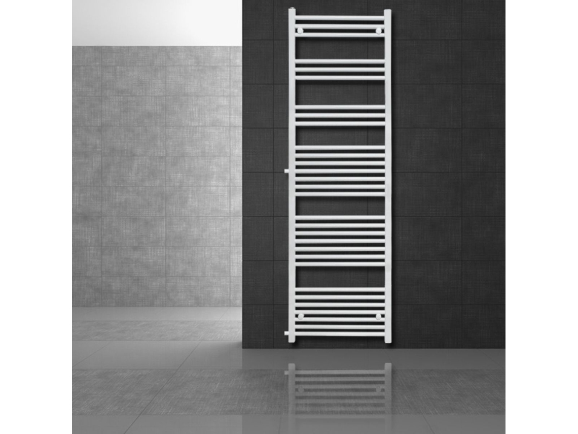 Radiador de Casa de Banho 500X1800 Mm Branco Direito com Ligação Lateral LUXEBATH