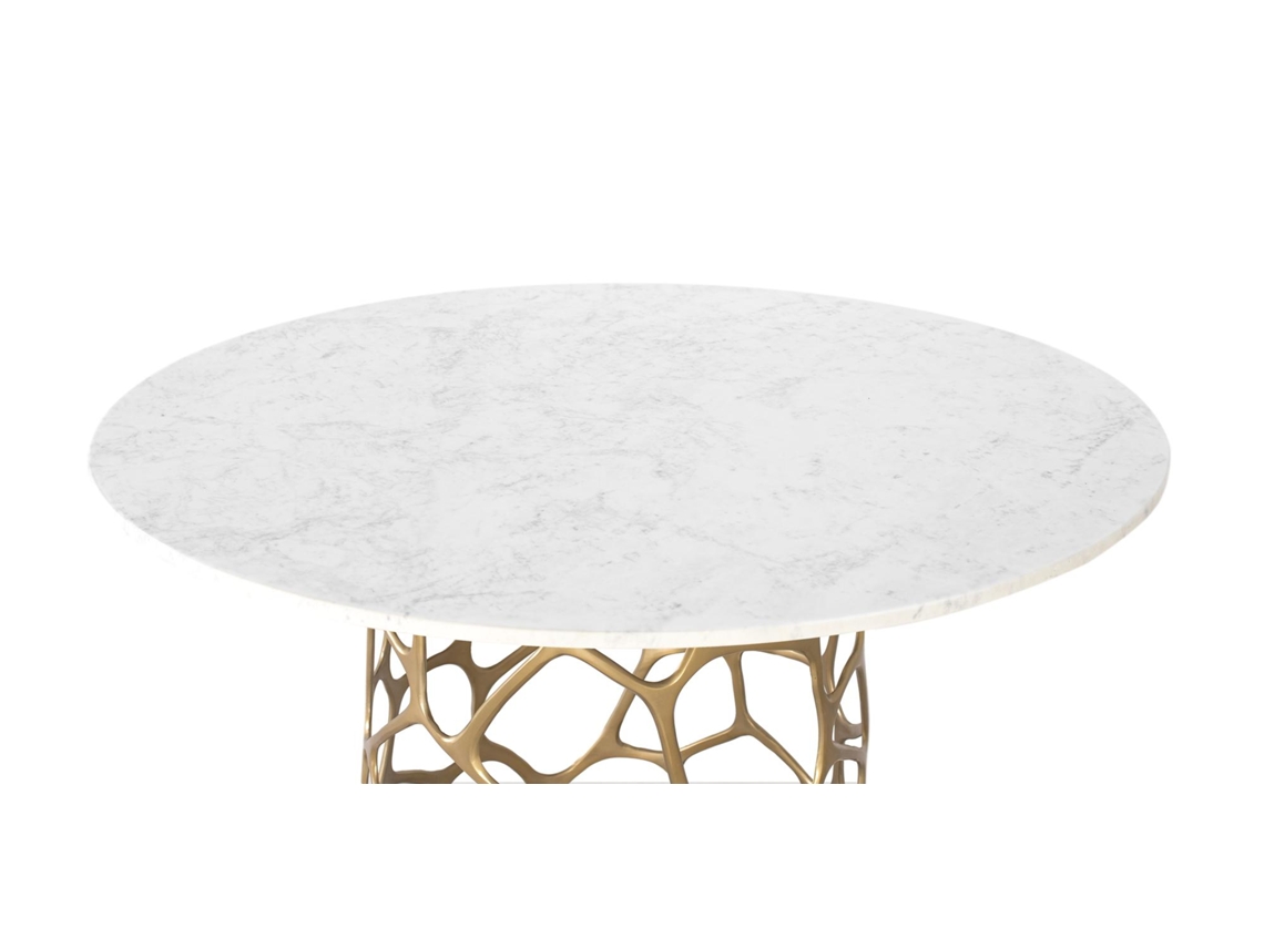 Mesa De Jantar Artesanal Em Mármore E Alumínio Giner Y Colomer