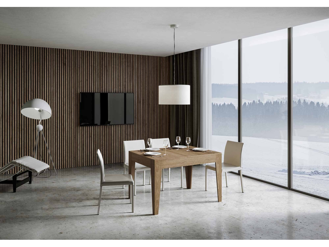 Mesa de Refeição ITAMOBY Cico (90x120/180 - Painéis em Melamina - Carvalho Natural)