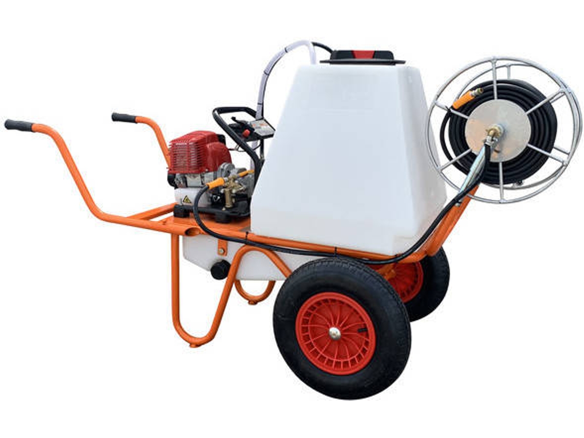 Carrinho Pulverizador BRICOFERR 100 Litros de Capacidade Motor 4 Tempos