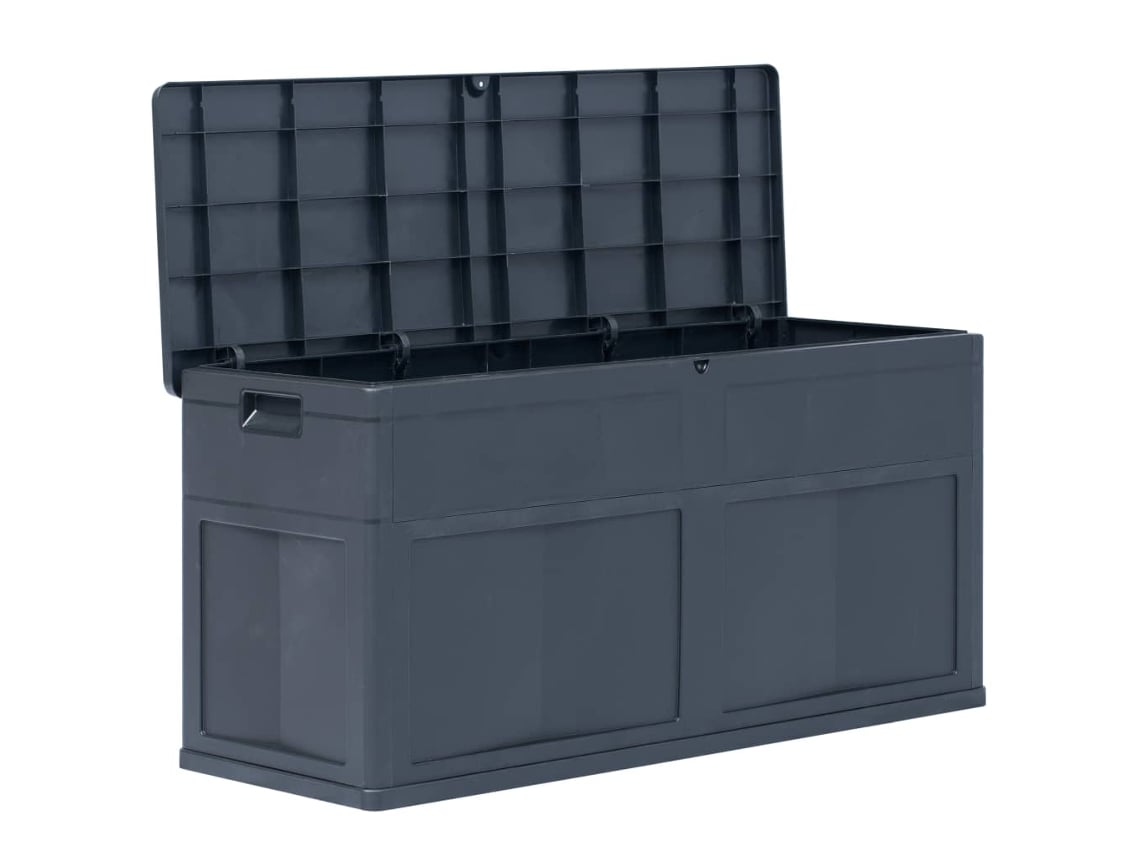 Caixa de Arrumação para Jardim 320 L Preto PANGSHIYUAN