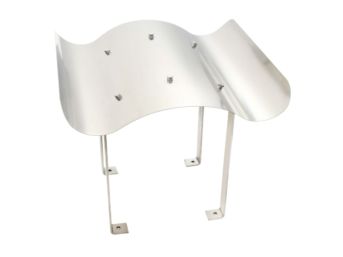 Chapéu de chaminé VIDAXL Prateado Aço inoxidável